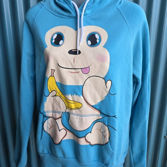 SWS Blue Cartoon Hoodie XL - Picture 2 of 12